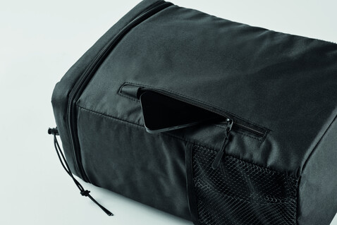 Kühlrucksack 600D RPET - Schwarz bedrucken, Art.-Nr. MO2971-03 Kühlrucksack 600D RPET - Schwarz bedrucken, Art.-Nr. MO2971-03
