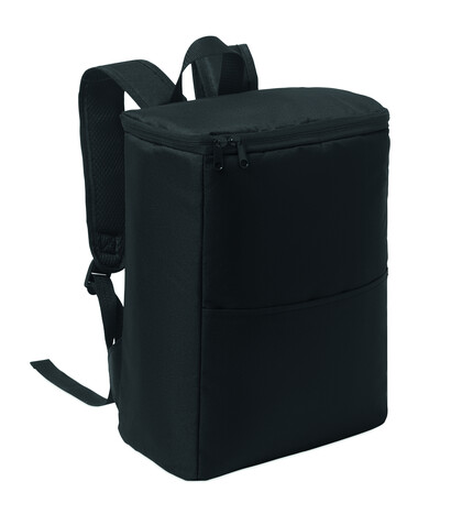 Kühlrucksack 600D RPET - Schwarz bedrucken, Art.-Nr. MO2972-03 Kühlrucksack 600D RPET - Schwarz bedrucken, Art.-Nr. MO2972-03