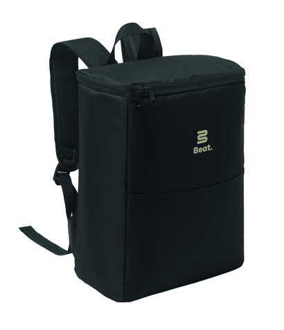Kühlrucksack 600D RPET - Schwarz bedrucken, Art.-Nr. MO2972-03 Kühlrucksack 600D RPET - Schwarz bedrucken, Art.-Nr. MO2972-03