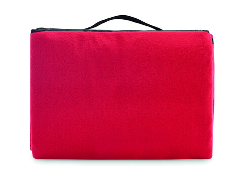 Picknickdecke RPET-Fleece - Rot bedrucken, Art.-Nr. MO2978-05