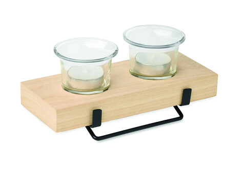 Teelichthalter-Set - Holz bedrucken, Art.-Nr. MO3114-40