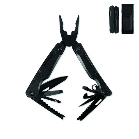 13in1 faltbares Multitool - Schwarz bedrucken, Art.-Nr. MO3129-03 13in1 faltbares Multitool - Schwarz bedrucken, Art.-Nr. MO3129-03