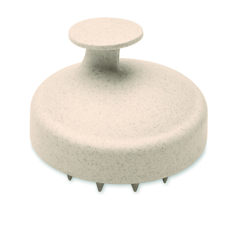Kopfhaut-Massagebürste - Beige bedrucken, Art.-Nr. MO3164-13