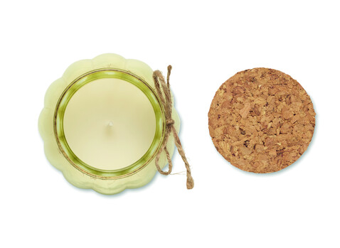 Kerze aus Pflanzenwachs - Beige bedrucken, Art.-Nr. MO3193-13 Kerze aus Pflanzenwachs - Beige bedrucken, Art.-Nr. MO3193-13