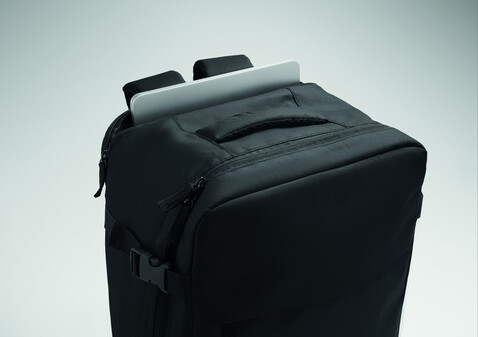 Rucksack in Kabinengröße - Schwarz bedrucken, Art.-Nr. MO3195-03 Rucksack in Kabinengröße - Schwarz bedrucken, Art.-Nr. MO3195-03