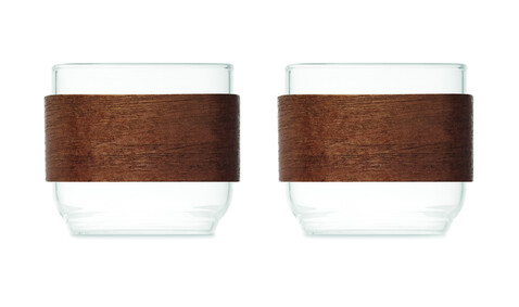 Kaffeegläser-Set - Holz bedrucken, Art.-Nr. MO3197-40 Kaffeegläser-Set - Holz bedrucken, Art.-Nr. MO3197-40