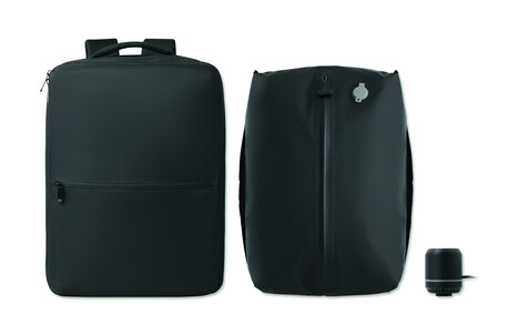 Rucksack mit Vakuumbeutel - Schwarz bedrucken, Art.-Nr. MO3198-03