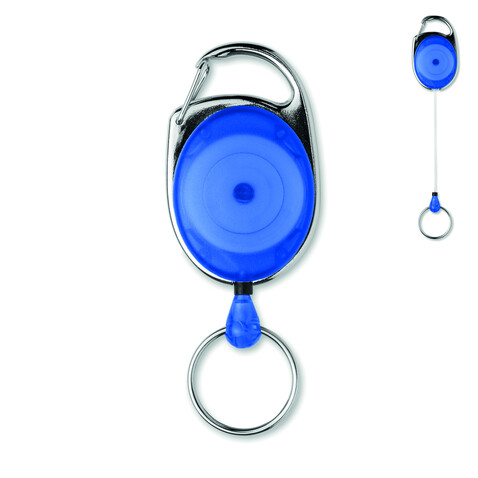 Einziehbarer Ausweishalter - Blau bedrucken, Art.-Nr. MO3200-04 Einziehbarer Ausweishalter - Blau bedrucken, Art.-Nr. MO3200-04