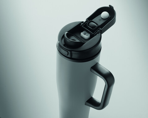Doppelwandiger Becher 900ml - Grau bedrucken, Art.-Nr. MO3213-07