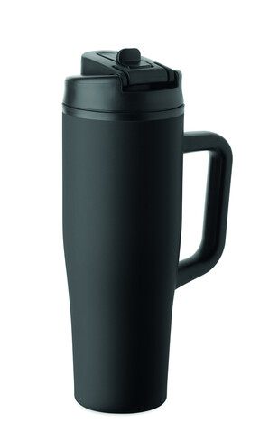 Doppelwandiger Becher 900ml - Schwarz bedrucken, Art.-Nr. MO3213-03