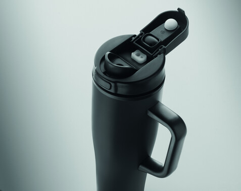 Doppelwandiger Becher 900ml - Schwarz bedrucken, Art.-Nr. MO3213-03