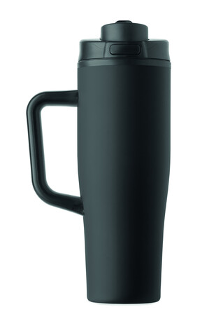 Doppelwandiger Becher 900ml - Schwarz bedrucken, Art.-Nr. MO3213-03