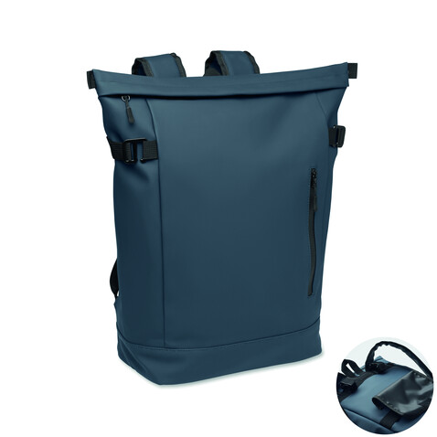 Fahrrad-Laptop-Rucksack PU 20L - Blau bedrucken, Art.-Nr. MO3217-04