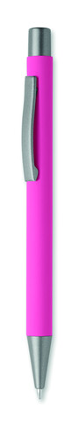 Druckkugelschreiber recy. Alu - Fuchsie bedrucken, Art.-Nr. MO3222-38
