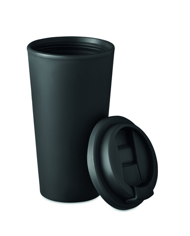 Doppelwandiger Becher 450ml - Schwarz bedrucken, Art.-Nr. MO6244-03 Doppelwandiger Becher 450ml - Schwarz bedrucken, Art.-Nr. MO6244-03