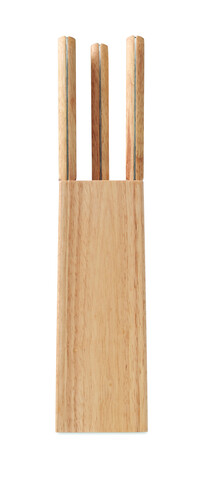 Messerblock 5-teilig - Holz bedrucken, Art.-Nr. MO6308-40 Messerblock 5-teilig - Holz bedrucken, Art.-Nr. MO6308-40