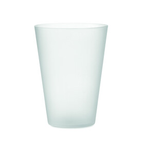 Wiederverwendbarer Becher 300ml - Transparent Weiß bedrucken, Art.-Nr. MO6375-26
