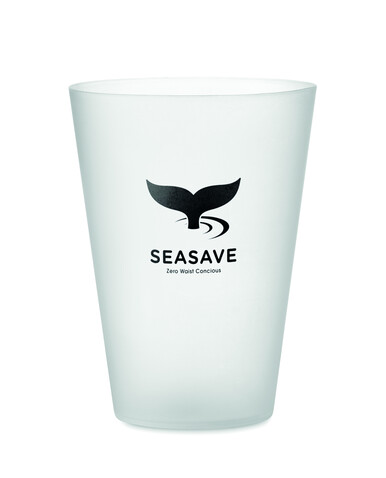 Wiederverwendbarer Becher 300ml - Transparent Weiß bedrucken, Art.-Nr. MO6375-26 Wiederverwendbarer Becher 300ml - Transparent Weiß bedrucken, Art.-Nr. MO6375-26