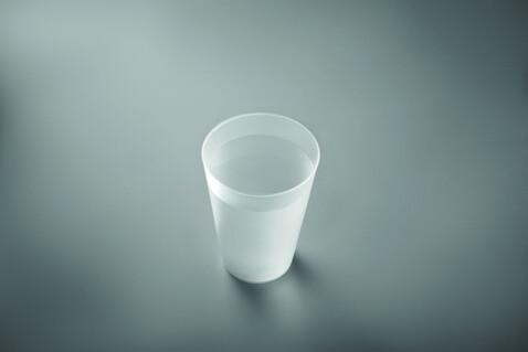 Wiederverwendbarer Becher 300ml - Transparent Weiß bedrucken, Art.-Nr. MO6375-26 Wiederverwendbarer Becher 300ml - Transparent Weiß bedrucken, Art.-Nr. MO6375-26