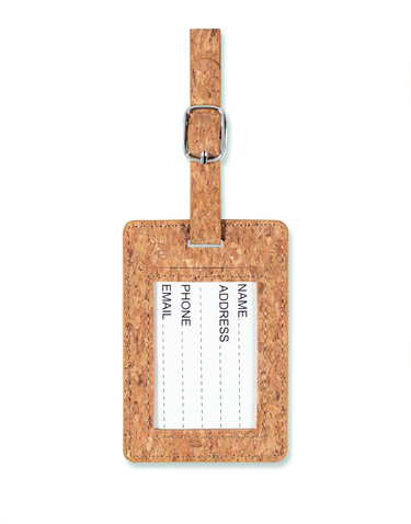 Gepäckanhänger Kork - Beige bedrucken, Art.-Nr. MO6418-13 Gepäckanhänger Kork - Beige bedrucken, Art.-Nr. MO6418-13