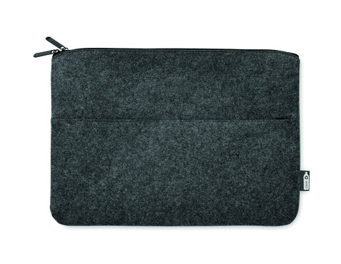 Laptoptasche RPET-Filz - Steingrau bedrucken, Art.-Nr. MO6419-15