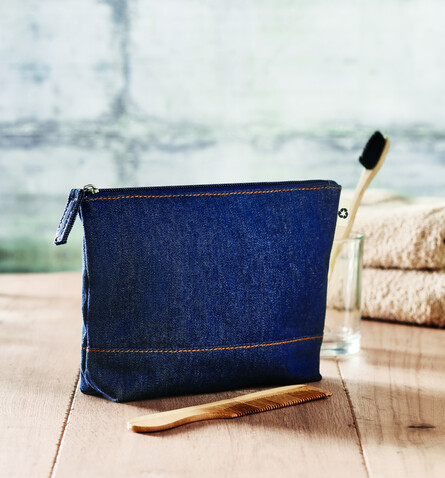 Denim Kosmetiktasche - Blau bedrucken, Art.-Nr. MO6421-04 Denim Kosmetiktasche - Blau bedrucken, Art.-Nr. MO6421-04