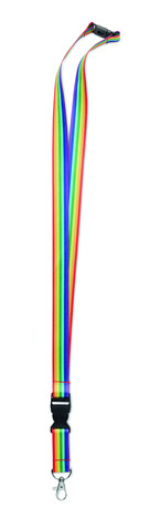 Regenbogen Lanyard RPET - Multicolour bedrucken, Art.-Nr. MO6423-99 Regenbogen Lanyard RPET - Multicolour bedrucken, Art.-Nr. MO6423-99