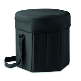Klappbarer Hocker/Tisch - Schwarz bedrucken, Art.-Nr. MO6444-03