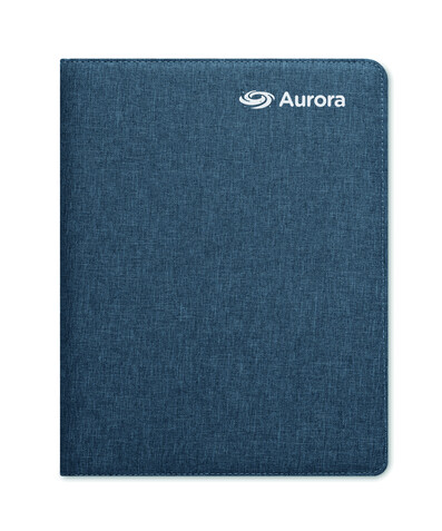 DINA A4 Mappe 300D-RPET - Blau bedrucken, Art.-Nr. MO6487-04 DINA A4 Mappe 300D-RPET - Blau bedrucken, Art.-Nr. MO6487-04