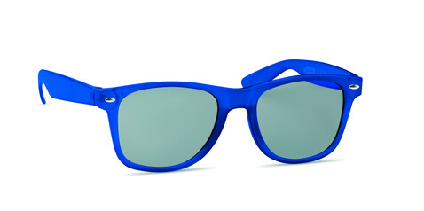 Sonnenbrille RPET - Transparent Blau bedrucken, Art.-Nr. MO6531-23