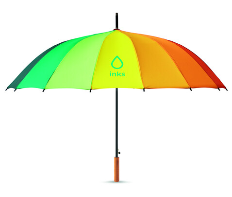 Regenschirm regenbogenfarbig - Multicolour bedrucken, Art.-Nr. MO6540-99 Regenschirm regenbogenfarbig - Multicolour bedrucken, Art.-Nr. MO6540-99