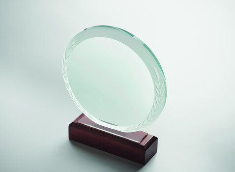 Runder Pokal Kristallglas - Braun bedrucken, Art.-Nr. MO6586-01 Runder Pokal Kristallglas - Braun bedrucken, Art.-Nr. MO6586-01