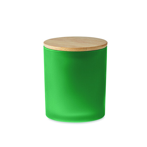 Kerze im Glas 120 g - Grün bedrucken, Art.-Nr. MO6612-09