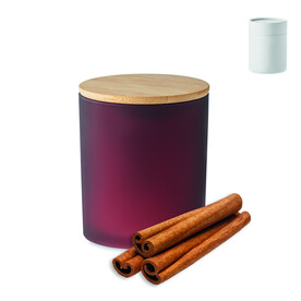 Kerze im Glas 120 g - Bordeaux bedrucken, Art.-Nr. MO6612-02
