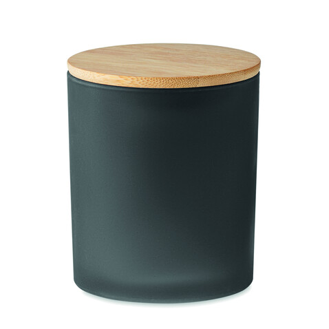 Kerze im Glas 280 g - Schwarz bedrucken, Art.-Nr. MO6621-03