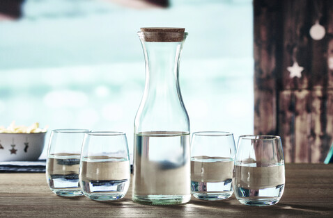 Karaffe aus recyceltem Glas 1L - Transparent bedrucken, Art.-Nr. MO6655-22 Karaffe aus recyceltem Glas 1L - Transparent bedrucken, Art.-Nr. MO6655-22