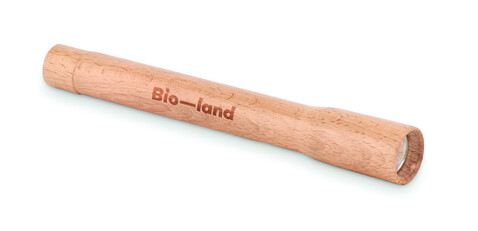 COB Taschenlampe aus Holz - Holz bedrucken, Art.-Nr. MO6695-40