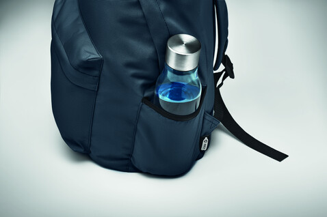 Rucksack 600D RPET-Polyester - Blau bedrucken, Art.-Nr. MO6703-04 Rucksack 600D RPET-Polyester - Blau bedrucken, Art.-Nr. MO6703-04