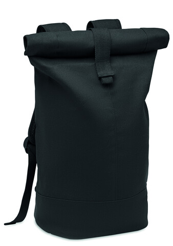 Rolltop-Rucksack Canvas - Schwarz bedrucken, Art.-Nr. MO6704-03 Rolltop-Rucksack Canvas - Schwarz bedrucken, Art.-Nr. MO6704-03