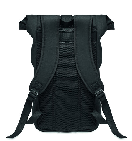 Rolltop-Rucksack Canvas - Schwarz bedrucken, Art.-Nr. MO6704-03 Rolltop-Rucksack Canvas - Schwarz bedrucken, Art.-Nr. MO6704-03