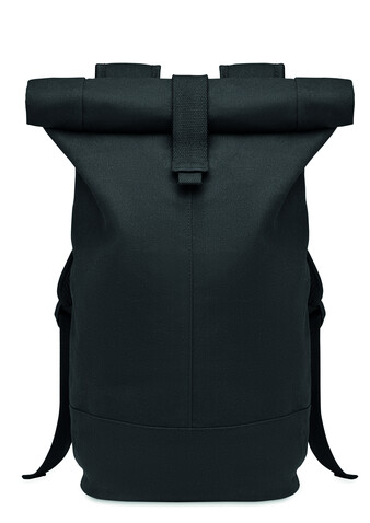 Rolltop-Rucksack Canvas - Schwarz bedrucken, Art.-Nr. MO6704-03 Rolltop-Rucksack Canvas - Schwarz bedrucken, Art.-Nr. MO6704-03