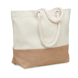 Strandtasche Canvas 280 g/m² - Beige bedrucken, Art.-Nr. MO6720-13