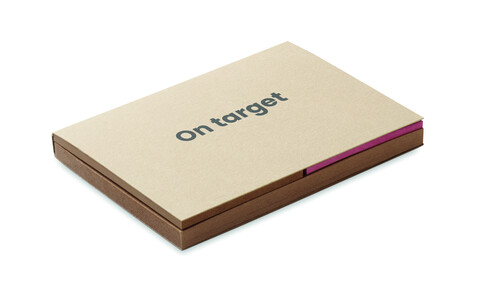 Recyceltes Notizzettel-Set - Beige bedrucken, Art.-Nr. MO6912-13
