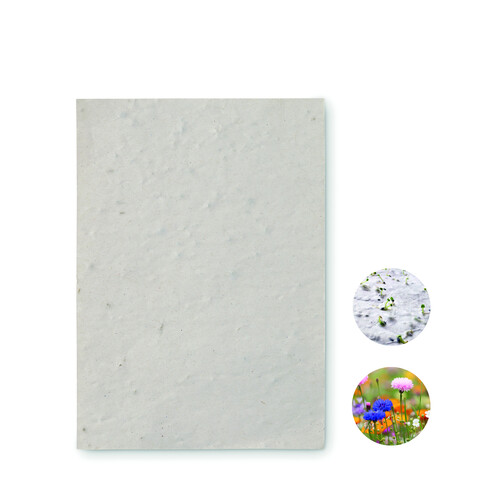 DIN A6 Wildblumen-Samenpapier - Weiß bedrucken, Art.-Nr. MO6916-06 DIN A6 Wildblumen-Samenpapier - Weiß bedrucken, Art.-Nr. MO6916-06