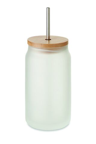 Trinkglas Subli 400ml - Transparent Weiß bedrucken, Art.-Nr. MO6919-26