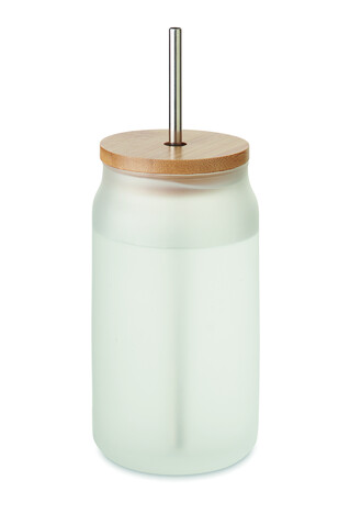 Trinkglas Subli 400ml - Transparent Weiß bedrucken, Art.-Nr. MO6919-26