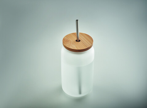 Trinkglas Subli 400ml - Transparent Weiß bedrucken, Art.-Nr. MO6919-26
