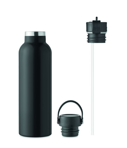 Doppelwandige Flasche 700 ml - Schwarz bedrucken, Art.-Nr. MO6944-03