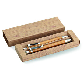 Schreibset aus Bambus - Holz bedrucken, Art.-Nr. MO8111-40