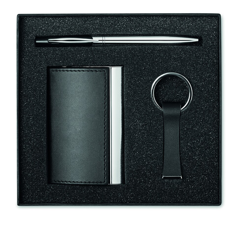 Geschenk-Set - Schwarz bedrucken, Art.-Nr. MO8406-03